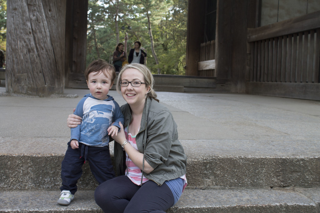 Nara with a toddler