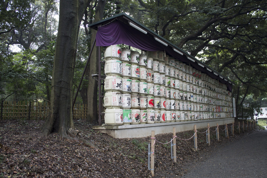 Meiji Shrine Sake barrels