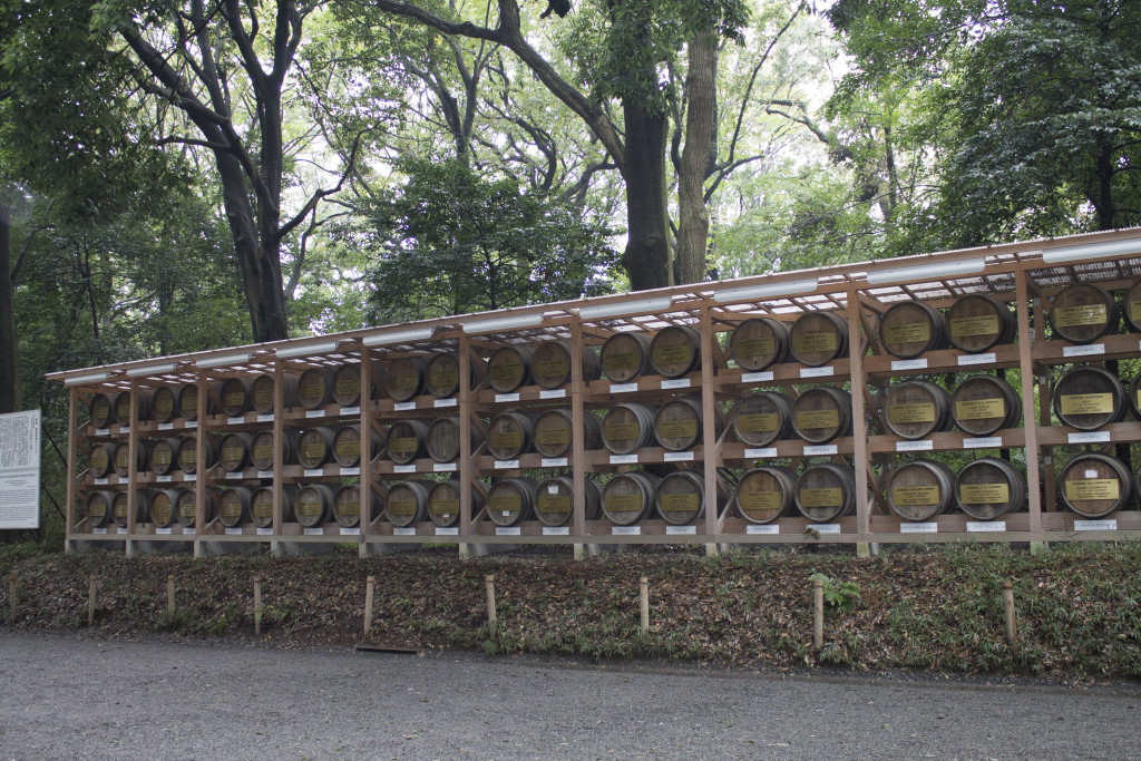 Meiji Shrine wine barrels