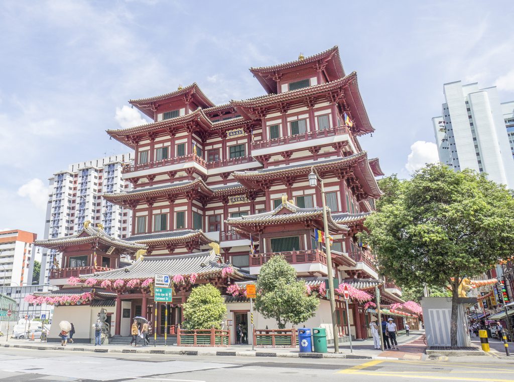 Buddha tooth relic temple in Singapore we visited during a family trip