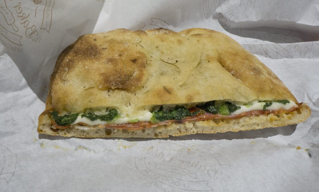 salami panini Budget lunch in Rome