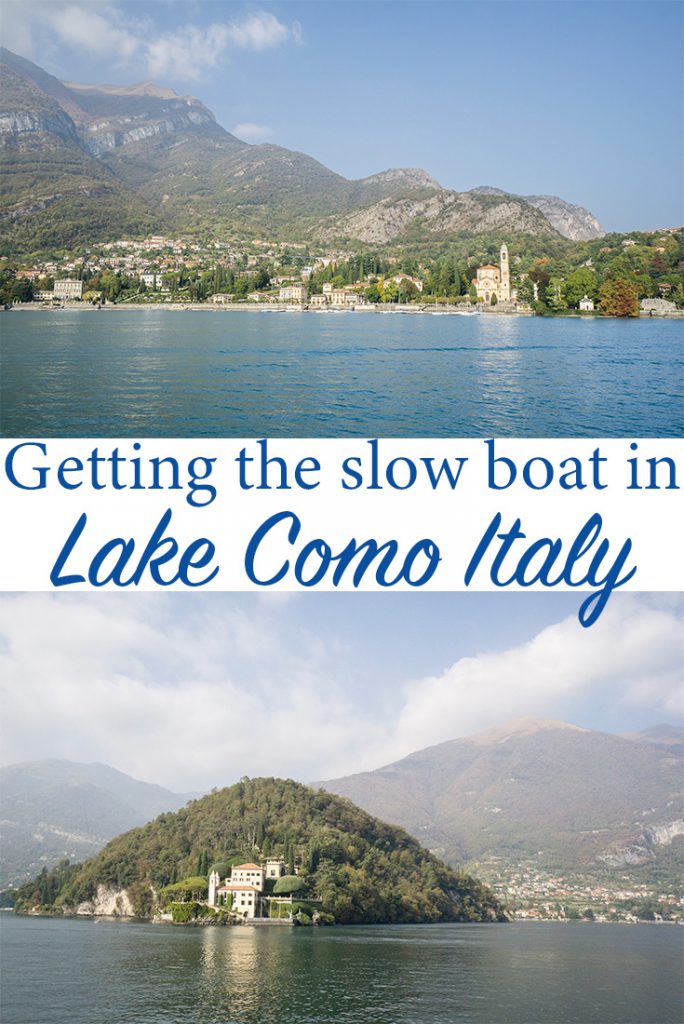 getting slow boat in Lake Como