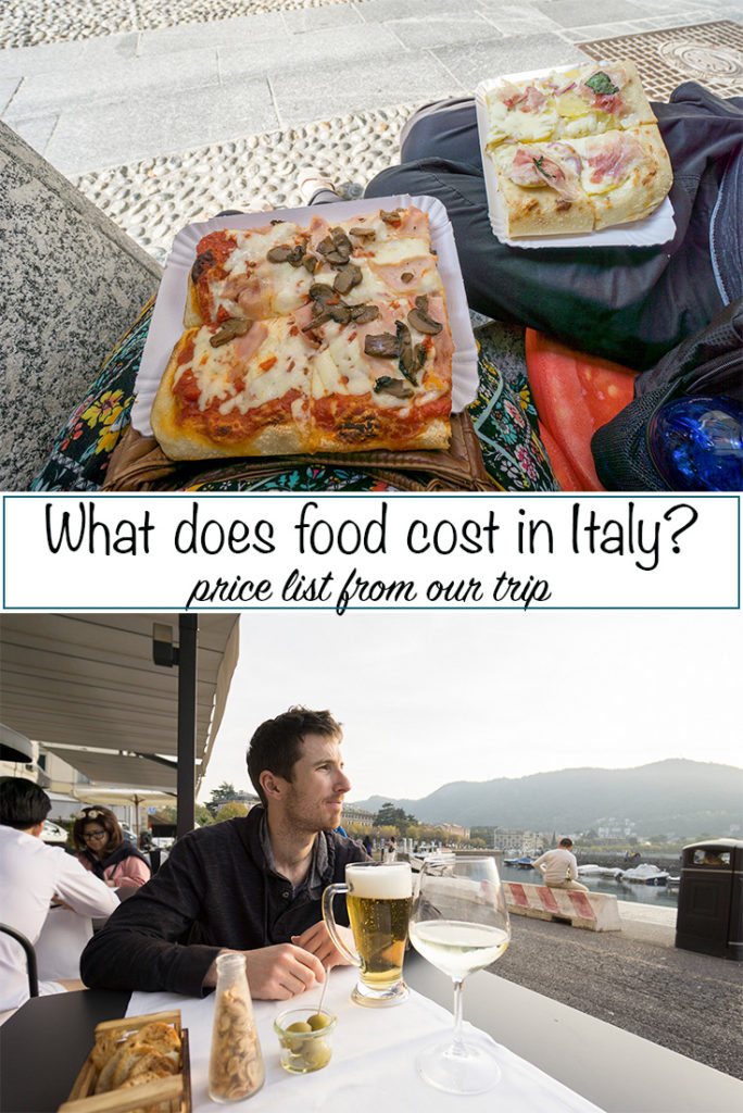 Food cost in Italy