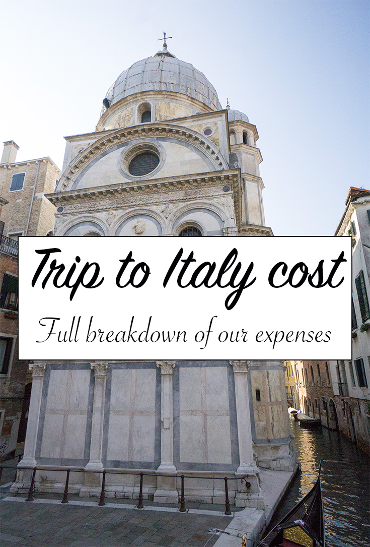 italy trip expenses