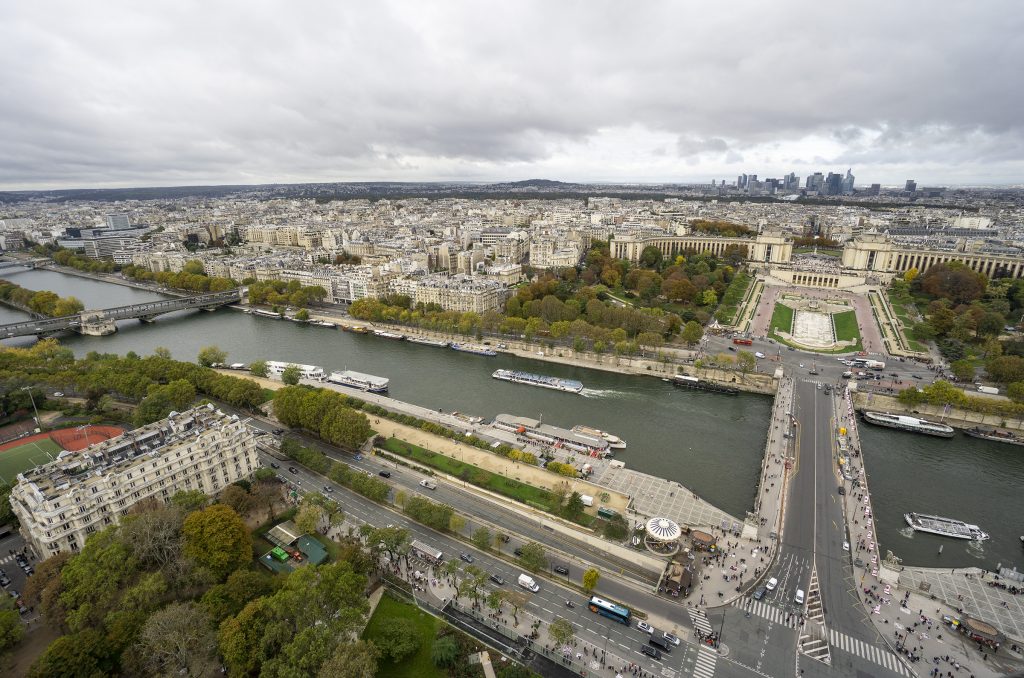 View looking out from Eiffel Tower
